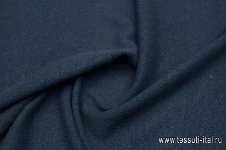 Трикотаж кашемир (о) темно-синий - итальянские ткани Тессутидея арт. 15-1123