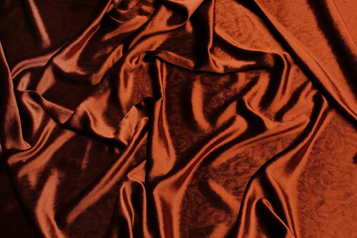 Бархат (о) терракотовый - итальянские ткани Тессутидея арт. 10-2752