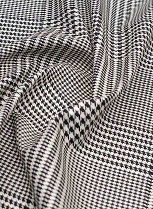 Костюмная продублированная (н) черно-белая гусиная лапка - в интернет-магазине тканей Тессутидея арт. 05-4505