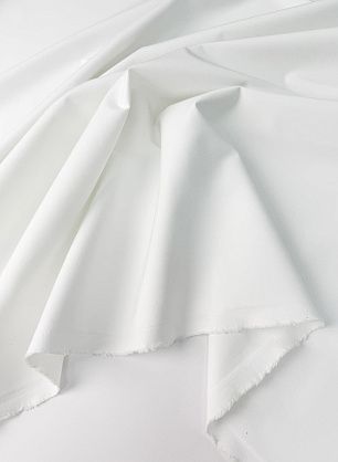 Хлопок костюмный стрейч (о) белый - в интернет-магазине тканей Тессутидея арт. 01-7694