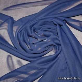Сетка плательная (о) синяя - итальянские ткани Тессутидея арт. 04-0848
