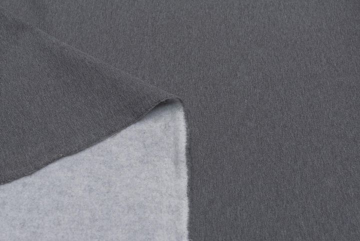 Футер 3-х нитка с начёсом (о) темно-серый - итальянские ткани Тессутидея арт. 13-1559