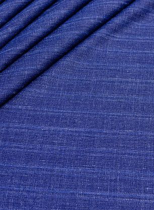 Костюмная шелк+лен (н) сине-голубая меланжевая полоска - в интернет-магазине тканей Тессутидея арт. 05-3241