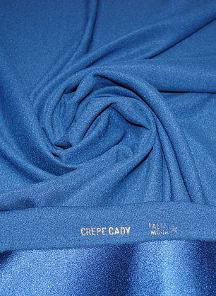 Плательная cadi креп стрейч (о) синяя ш-130см - в интернет-магазине тканей Тессутидея арт. 03-2568