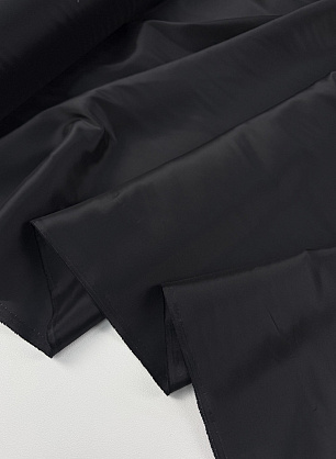 Подкладочная вискоза+ПБТ стрейч (о) черная - в интернет-магазине тканей Тессутидея арт. 07-1571