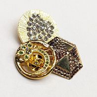 Пуговица на ножке стразы Swarovski в ассортименте - итальянские ткани Тессутидея арт. F-1658