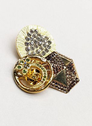 Пуговица на ножке стразы Swarovski в ассортименте - в интернет-магазине тканей Тессутидея арт. F-1658