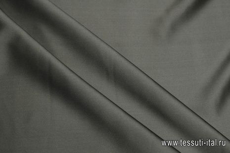 Шелк атлас стрейч (о) темно-серый - итальянские ткани Тессутидея арт. 10-4579
