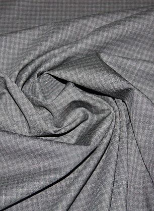 Костюмная стрейч клетка (н) черно-серая - в интернет-магазине тканей Тессутидея арт. 05-1839