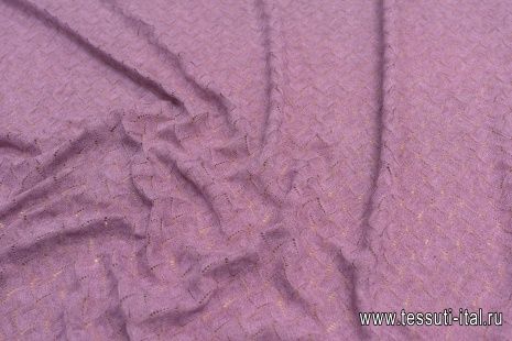 Трикотаж ажурный (о) фиолетовый в стиле Missoni - итальянские ткани Тессутидея арт. 13-1529