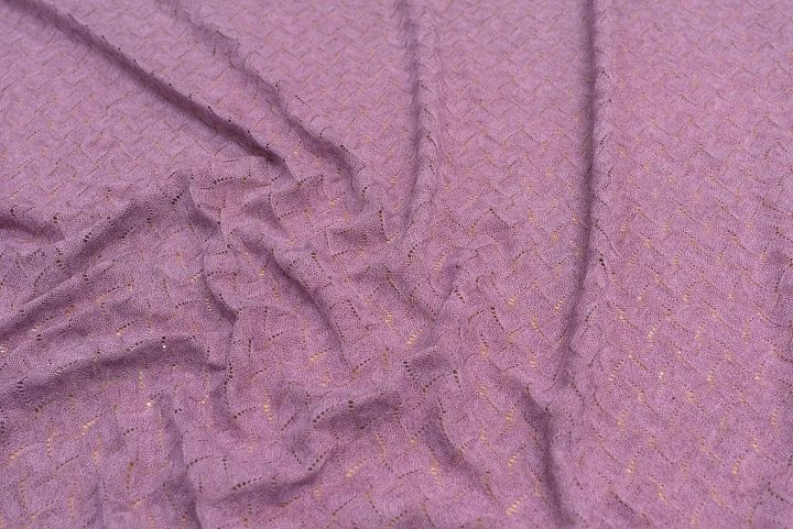 Трикотаж ажурный (о) фиолетовый в стиле Missoni - итальянские ткани Тессутидея арт. 13-1529