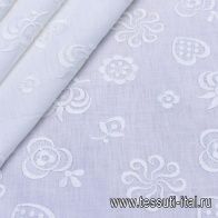 Хлопок с вышивкой (о) белый - итальянские ткани Тессутидея арт. 01-5236