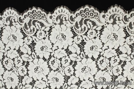Кружевное полотно (о) белое  - итальянские ткани Тессутидея арт. 03-6985