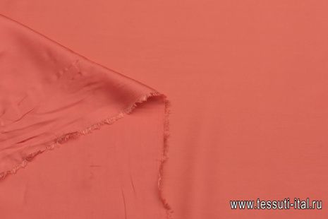 Подкладочная купра (о) светло-коралловая - итальянские ткани Тессутидея арт. 08-1345