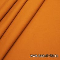 Хлопок стрейч  для тренча (о) коричнево-оранжевый - итальянские ткани Тессутидея арт. 01-5533
