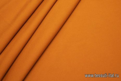 Хлопок стрейч  для тренча (о) коричнево-оранжевый - итальянские ткани Тессутидея арт. 01-5533
