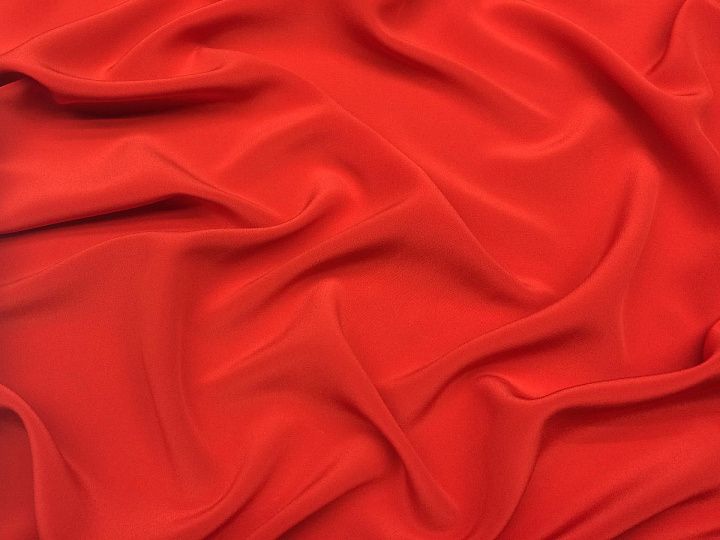 Крепдешин (о) красный - итальянские ткани Тессутидея арт. 02-7370