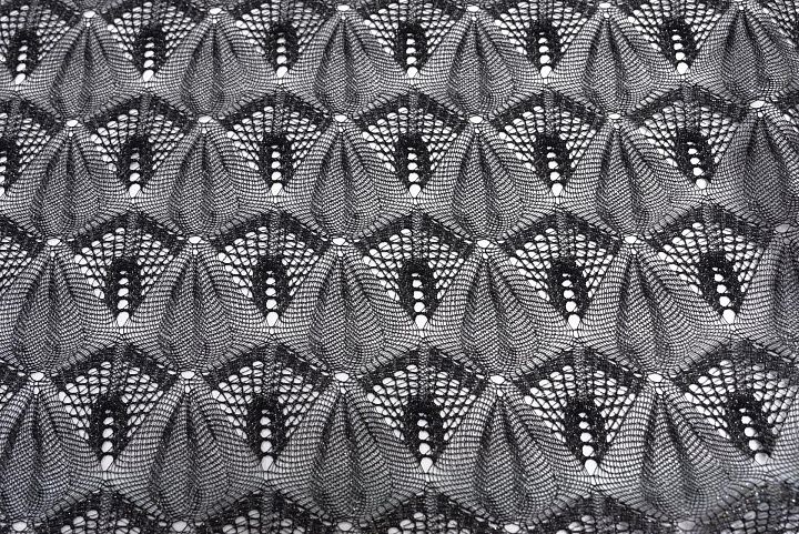 Кружевное полотно с люрексом (о) черное в стиле Missoni - итальянские ткани Тессутидея арт. 04-1433