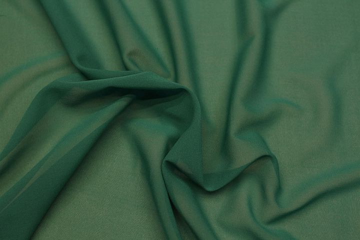 Шифон (о) зеленый - итальянские ткани Тессутидея арт. 10-4001