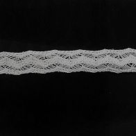 Кружевная тесьма вязанная ш-2см белая - итальянские ткани Тессутидея арт. F-6341