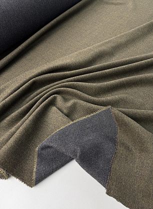 Пальтовая елочка (н) хаки меланж - в интернет-магазине тканей Тессутидея арт. 09-2173