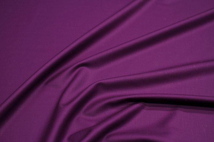 Костюмная стрейч дабл фэйс (о) темно-сиреневая - итальянские ткани Тессутидея арт. 05-4445