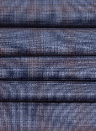Костюмная (н) сине-коричневая клетка - в интернет-магазине тканей Тессутидея арт. 05-4010