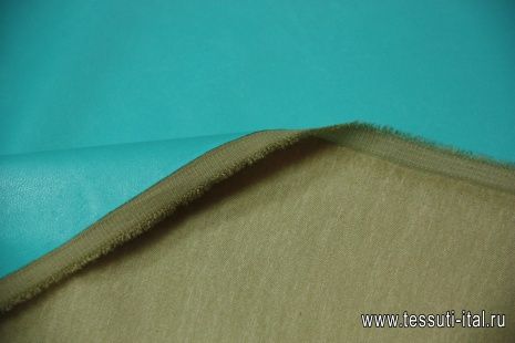 Искусственная кожа на вискозной основе (о) светло-бирюзовая - итальянские ткани Тессутидея арт. 03-3586