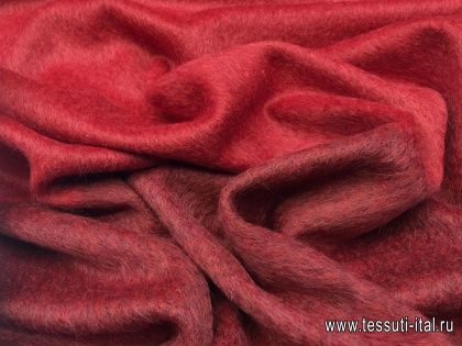 Пальтовая купон (1,95м) (н) крупная красно-бордовая клетка  - итальянские ткани Тессутидея арт. 09-1508