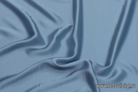 Шелк атлас (о) серо-голубой - итальянские ткани Тессутидея арт. 10-2957