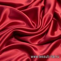 Шелк атлас (о) красный - итальянские ткани Тессутидея арт. 10-1212