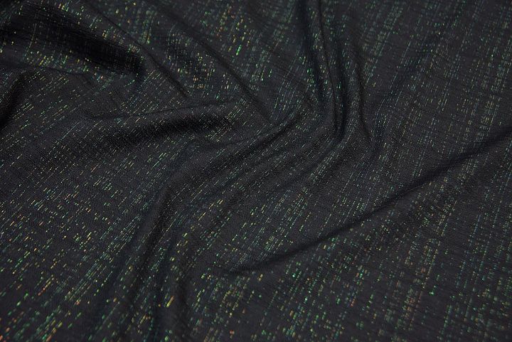 Плательная (н) черная с цветным люрексом Ungaro - итальянские ткани Тессутидея арт. 17-0977