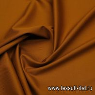 Хлопок диагональ стрейч костюмный (о) коричнево-оранжевый - итальянские ткани Тессутидея арт. 01-7648