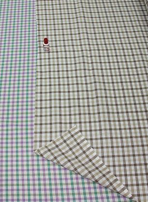 Хлопок + лен (н) мелкая цветная клетка в ассортименте - в интернет-магазине тканей Тессутидея арт. 01-2138