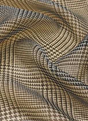 Органза (н) черно-белая стилизованная клетка - в интернет-магазине тканей Тессутидея арт. 10-3747