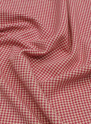 Шанель (н) белая с фуксией стилизованная гусиная лапка - в интернет-магазине тканей Тессутидея арт. 01-7229