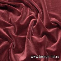 Бархат (о) красно-коричневый - итальянские ткани Тессутидея арт. 01-7086
