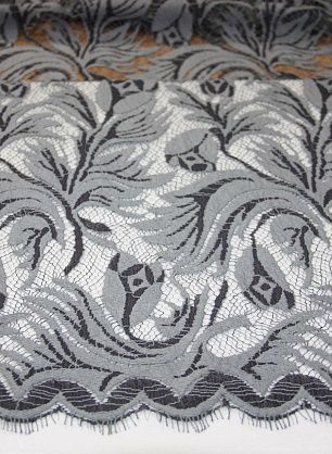 Кружево (н) серо-зеленое ш-110см Jean Bracq - в интернет-магазине тканей Тессутидея арт. 03-3341