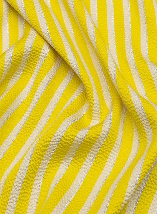 Жаккард с люрексом (н) желто-молочная полоска - в интернет-магазине тканей Тессутидея арт. 03-6825