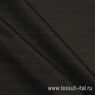 Костюмная шерсть (н) красная полоска на темно-сером - итальянские ткани Тессутидея арт. 05-5030