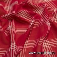 Шифон (н) крупная красно-белая клетка - итальянские ткани Тессутидея арт. 10-0922