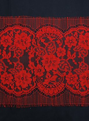 Кружево ш-15см красное - в интернет-магазине тканей Тессутидея арт. F-6323