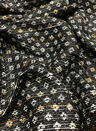 Шанель с люрексом (н) цветные вкрапления на серо-белой клетке - в интернет-магазине тканей Тессутидея арт. 03-4961