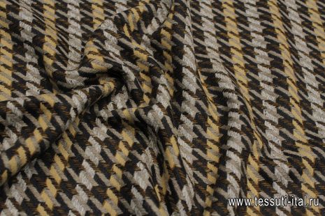 Пальтовая 500 г/м (н) серо-бежево-коричневая  - итальянские ткани Тессутидея арт. 09-2010
