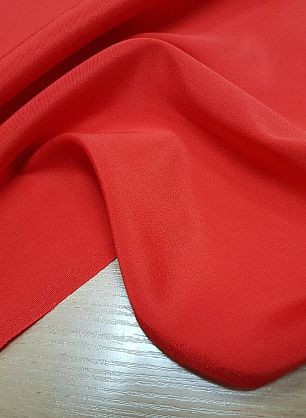 Шелк кади стрейч (о) алый - в интернет-магазине тканей Тессутидея арт. 02-6575