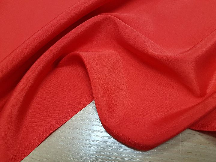 Шелк кади стрейч (о) алый - итальянские ткани Тессутидея арт. 02-6575