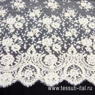 Кружевное полотно кордовое (о) слоновая кость - итальянские ткани Тессутидея арт. 03-6468