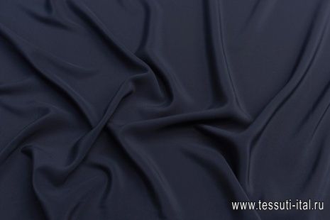 Крепдешин (о) темно-синий - итальянские ткани Тессутидея арт. 10-2622