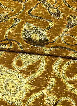Плательная деворе с люрексом (н) желто-золотая - в интернет-магазине тканей Тессутидея арт. 03-5174