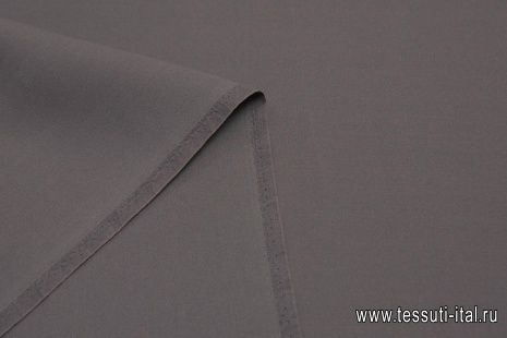 Шелк кади стрейч (о) серо-коричневый - итальянские ткани Тессутидея арт. 10-2048